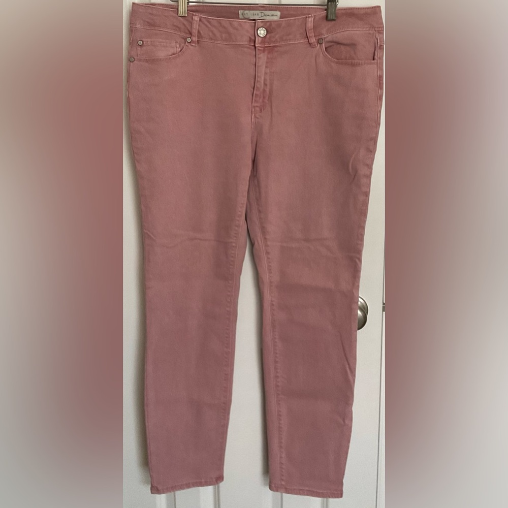 Cato Women's Straight Leg Pink Jeans